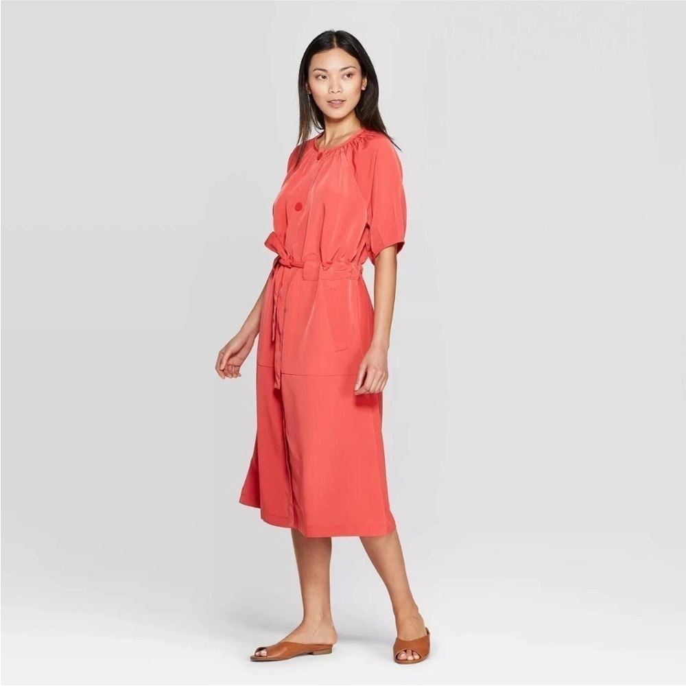 Prologue Coral Midi Dress with Dolman Sleeves - Picture 3 of 12